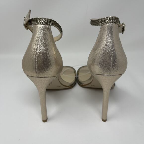 Jessica Simpson Ostey Heeled Sandals Womens Size 10.5 Champagne Rhinestone NEW - Picture 8 of 15